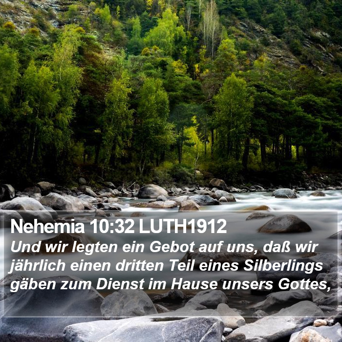 Nehemia 10:32 LUTH1912 Bible Study