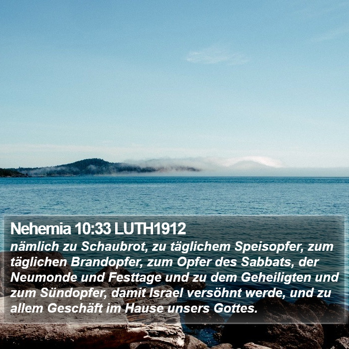 Nehemia 10:33 LUTH1912 Bible Study