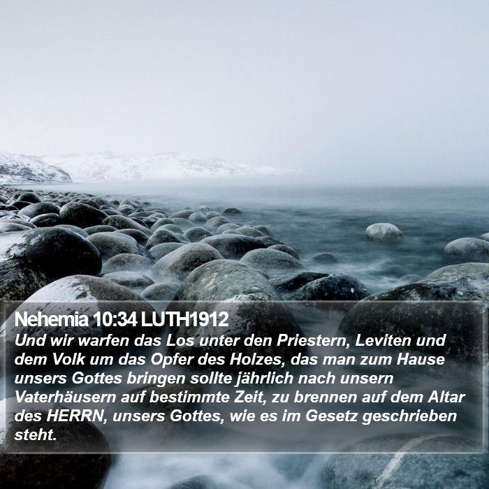 Nehemia 10:34 LUTH1912 Bible Study