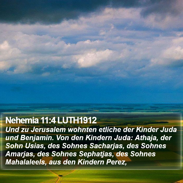 Nehemia 11:4 LUTH1912 Bible Study