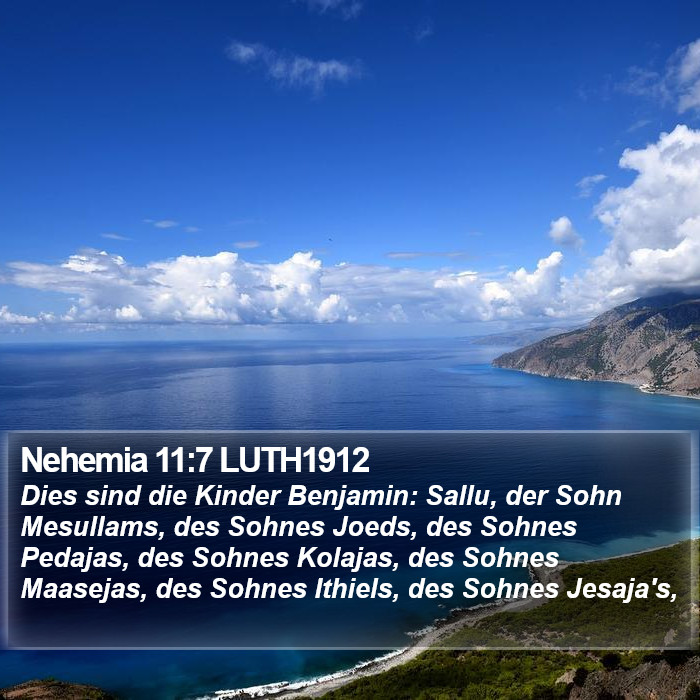 Nehemia 11:7 LUTH1912 Bible Study