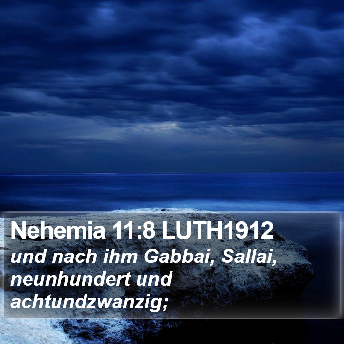 Nehemia 11:8 LUTH1912 Bible Study