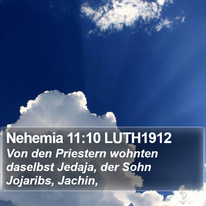 Nehemia 11:10 LUTH1912 Bible Study