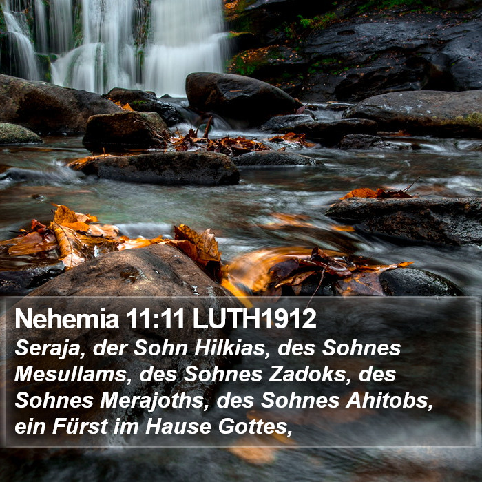 Nehemia 11:11 LUTH1912 Bible Study