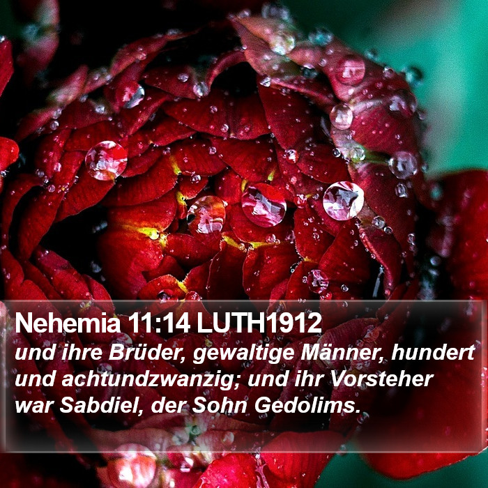 Nehemia 11:14 LUTH1912 Bible Study