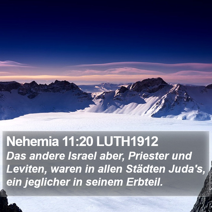 Nehemia 11:20 LUTH1912 Bible Study