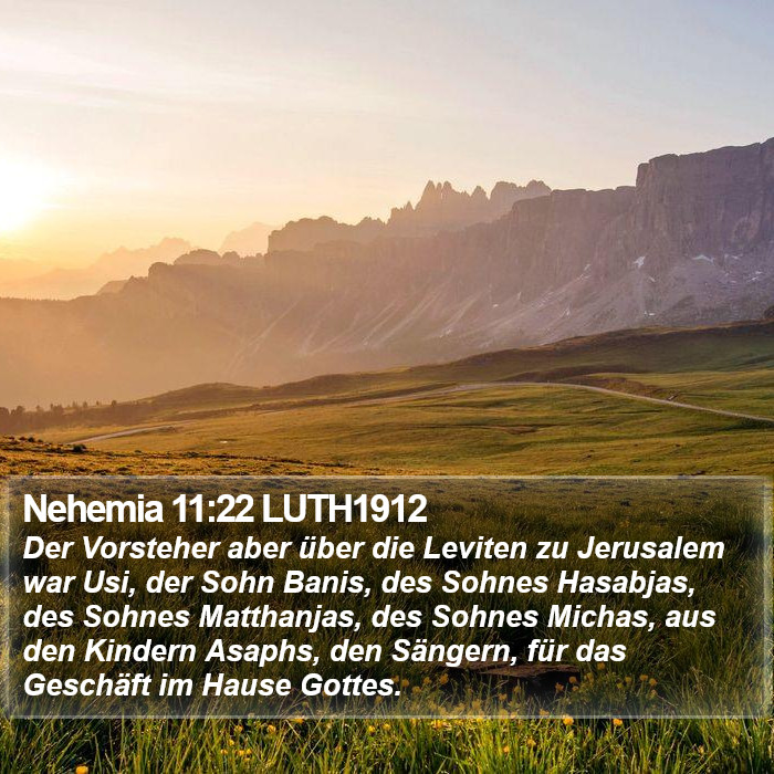 Nehemia 11:22 LUTH1912 Bible Study