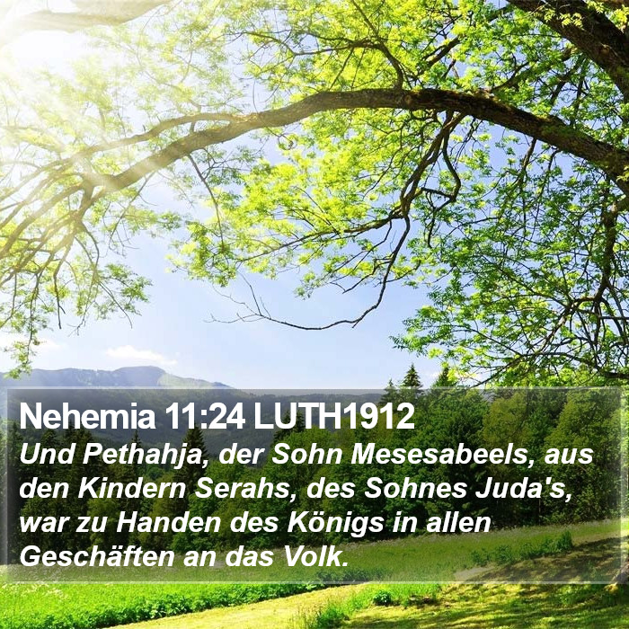 Nehemia 11:24 LUTH1912 Bible Study