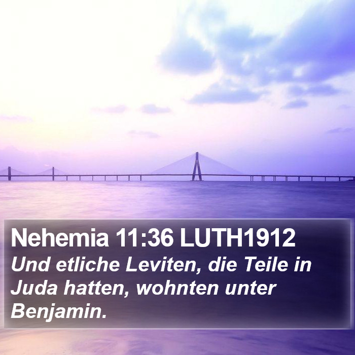 Nehemia 11:36 LUTH1912 Bible Study