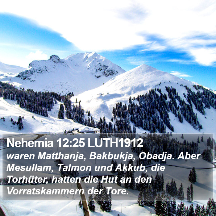 Nehemia 12:25 LUTH1912 Bible Study