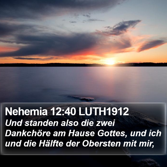 Nehemia 12:40 LUTH1912 Bible Study