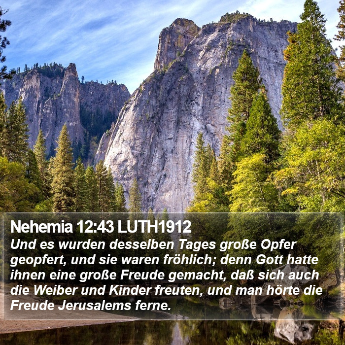 Nehemia 12:43 LUTH1912 Bible Study