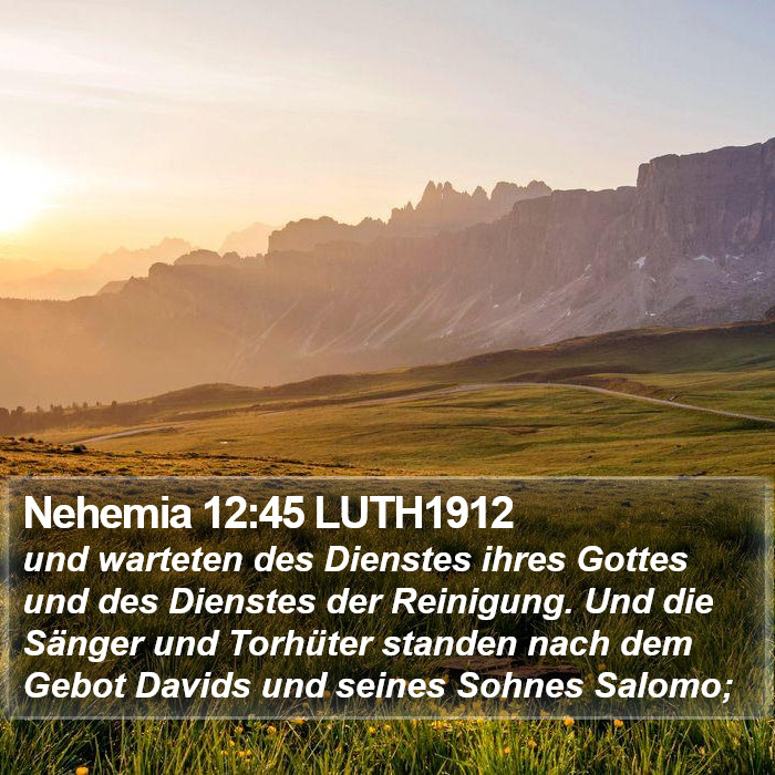 Nehemia 12:45 LUTH1912 Bible Study