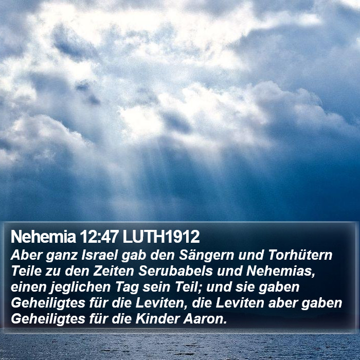 Nehemia 12:47 LUTH1912 Bible Study