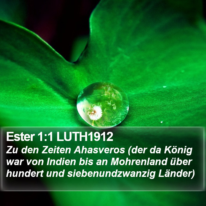 Ester 1:1 LUTH1912 Bible Study