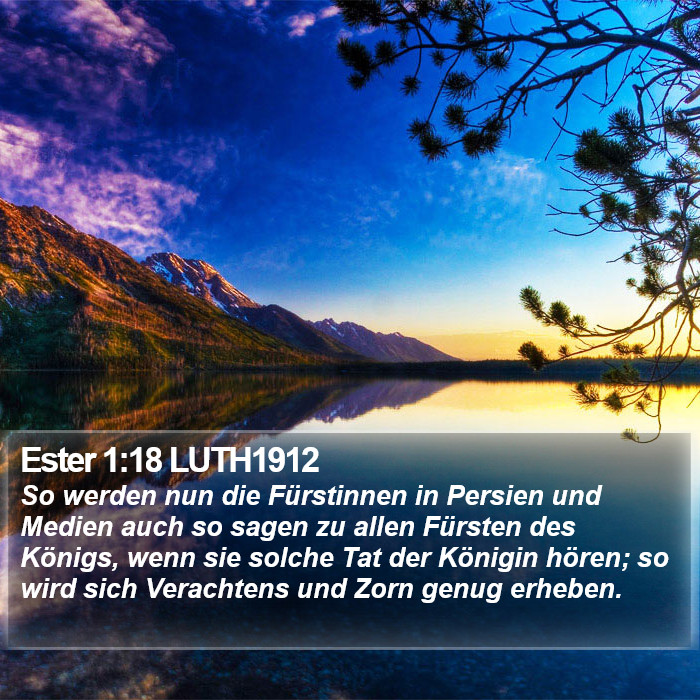 Ester 1:18 LUTH1912 Bible Study