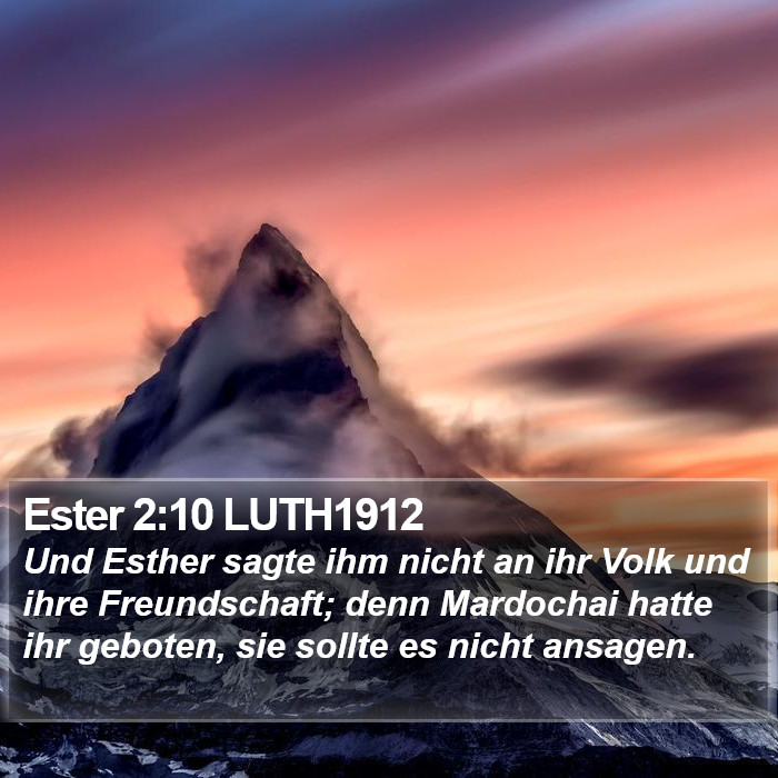 Ester 2:10 LUTH1912 Bible Study