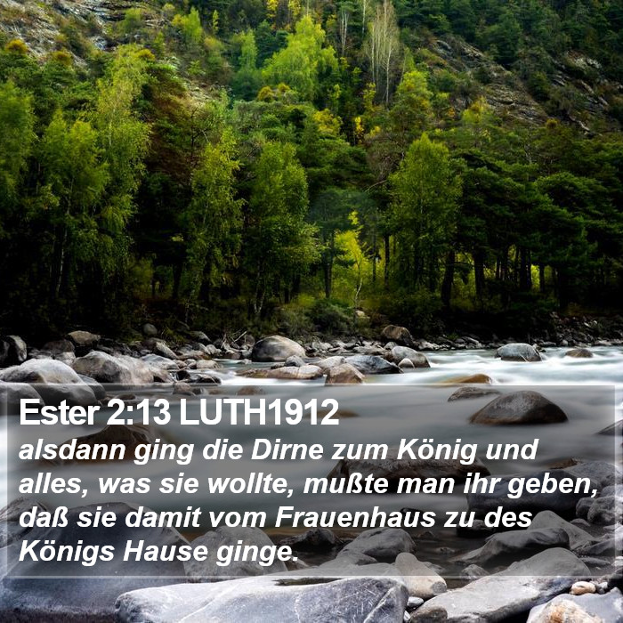 Ester 2:13 LUTH1912 Bible Study