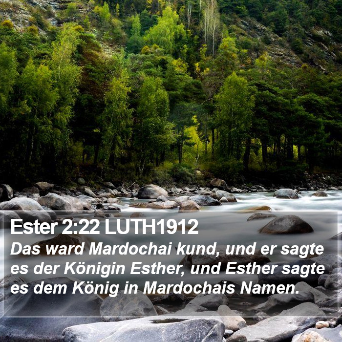 Ester 2:22 LUTH1912 Bible Study