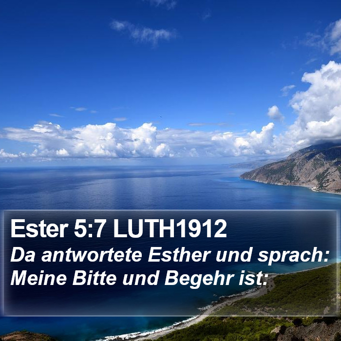 Ester 5:7 LUTH1912 Bible Study