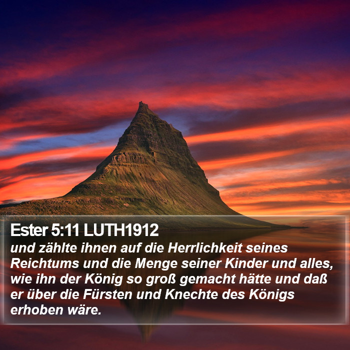 Ester 5:11 LUTH1912 Bible Study