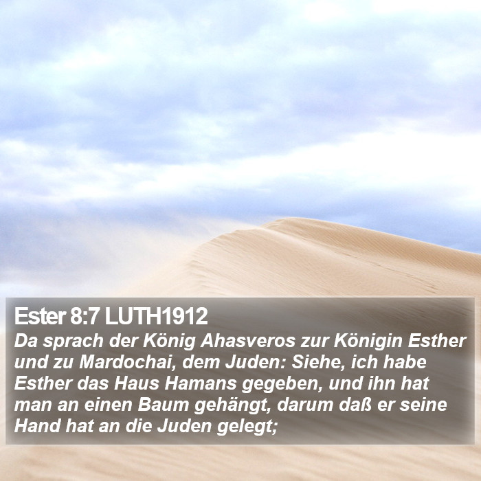 Ester 8:7 LUTH1912 Bible Study