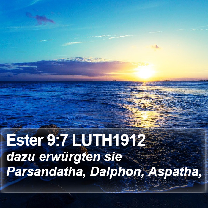 Ester 9:7 LUTH1912 Bible Study