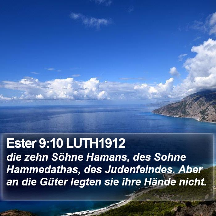 Ester 9:10 LUTH1912 Bible Study