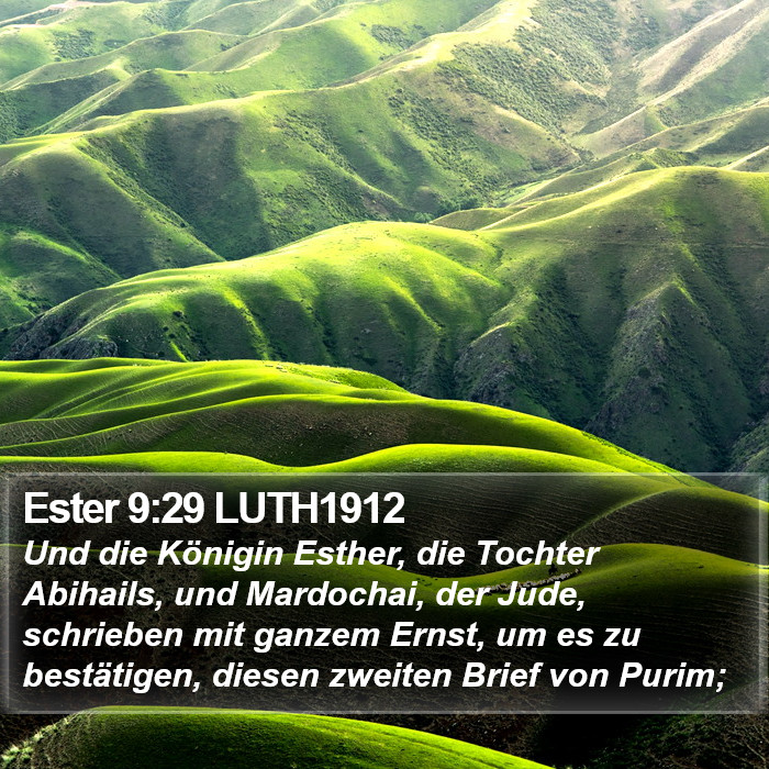 Ester 9:29 LUTH1912 Bible Study