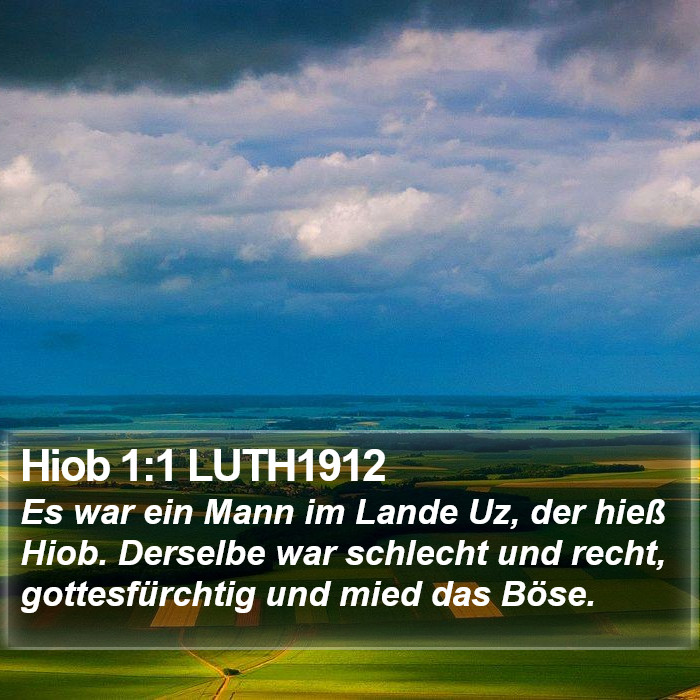 Hiob 1:1 LUTH1912 Bible Study