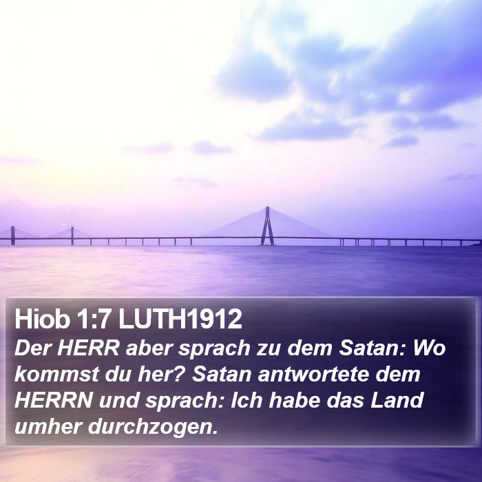 Hiob 1:7 LUTH1912 Bible Study