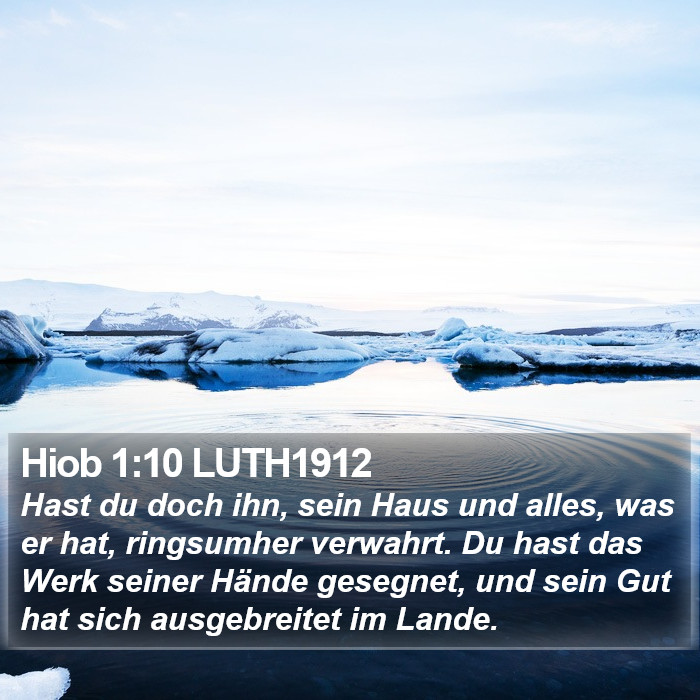 Hiob 1:10 LUTH1912 Bible Study