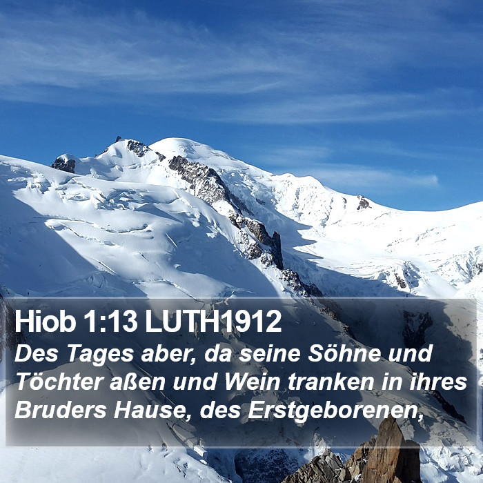 Hiob 1:13 LUTH1912 Bible Study