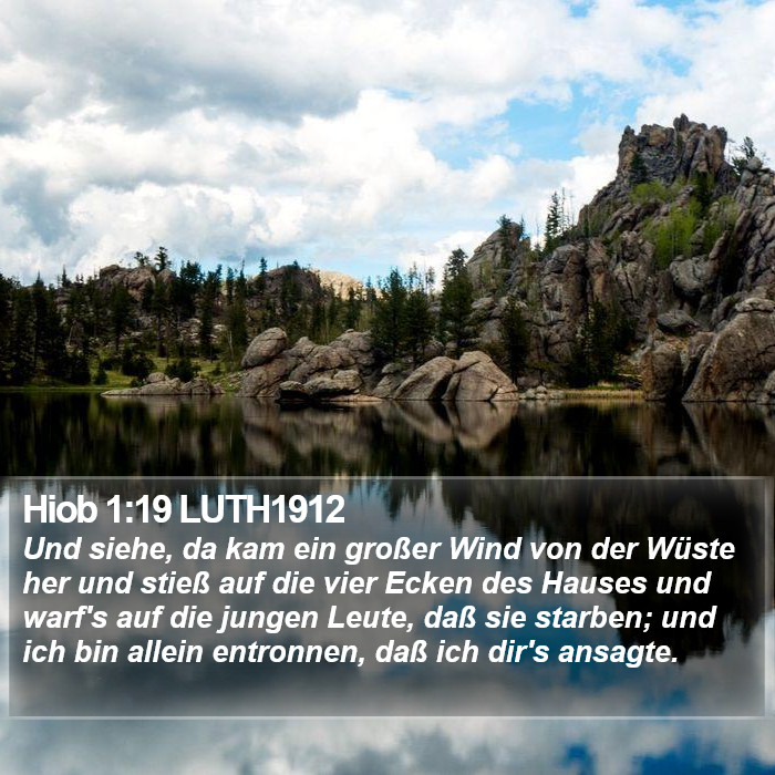 Hiob 1:19 LUTH1912 Bible Study