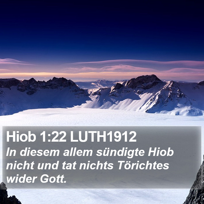 Hiob 1:22 LUTH1912 Bible Study