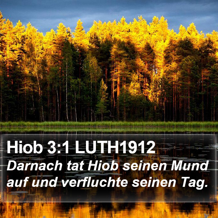 Hiob 3:1 LUTH1912 Bible Study