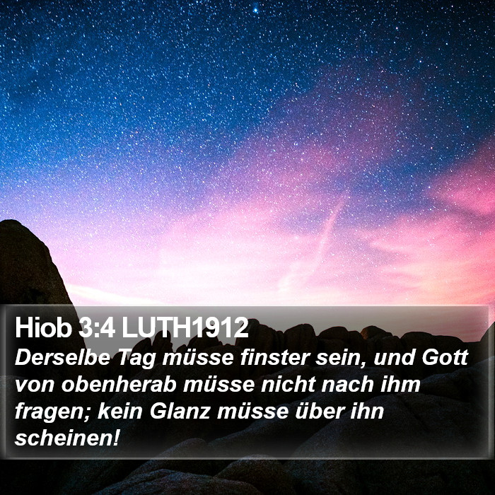 Hiob 3:4 LUTH1912 Bible Study