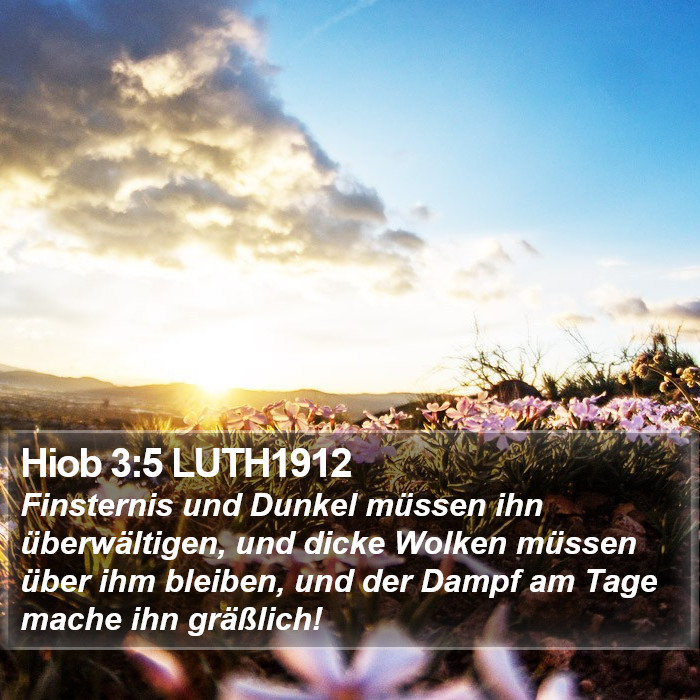 Hiob 3:5 LUTH1912 Bible Study