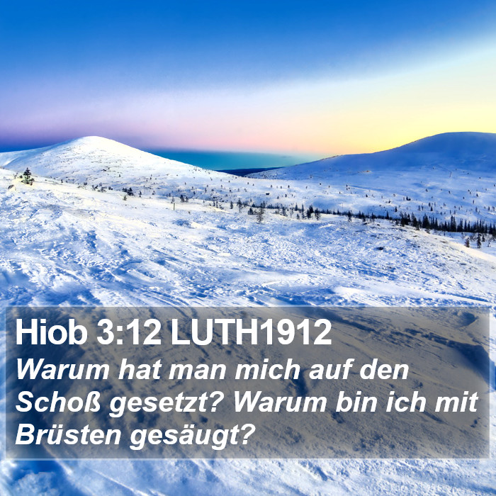 Hiob 3:12 LUTH1912 Bible Study