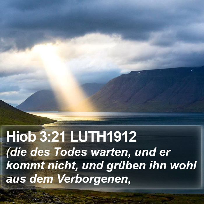 Hiob 3:21 LUTH1912 Bible Study