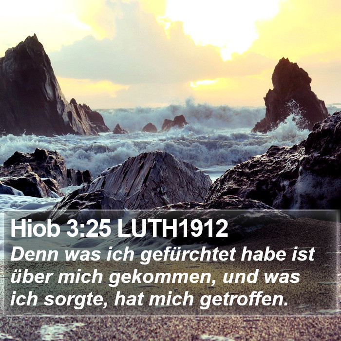 Hiob 3:25 LUTH1912 Bible Study