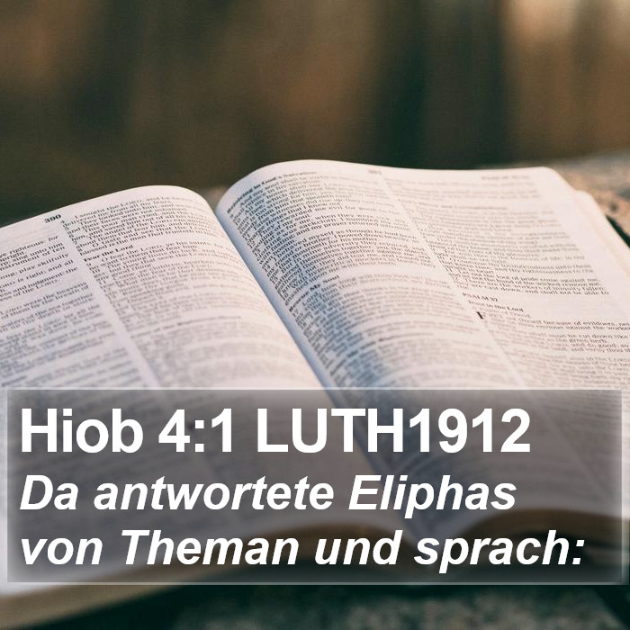 Hiob 4:1 LUTH1912 Bible Study