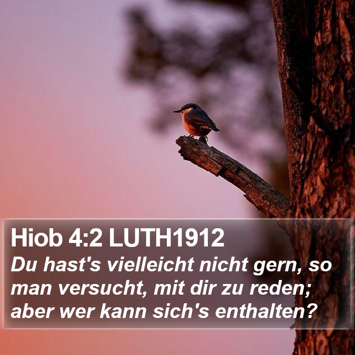 Hiob 4:2 LUTH1912 Bible Study