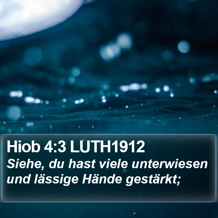 Hiob 4:3 LUTH1912 Bible Study