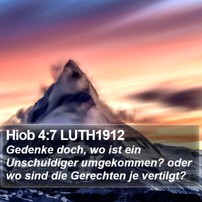 Hiob 4:7 LUTH1912 Bible Study