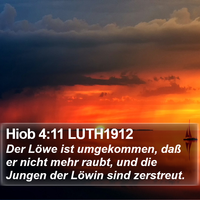 Hiob 4:11 LUTH1912 Bible Study