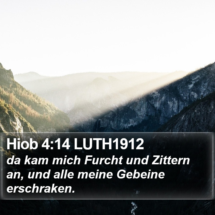 Hiob 4:14 LUTH1912 Bible Study