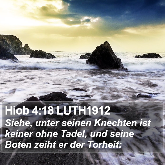 Hiob 4:18 LUTH1912 Bible Study