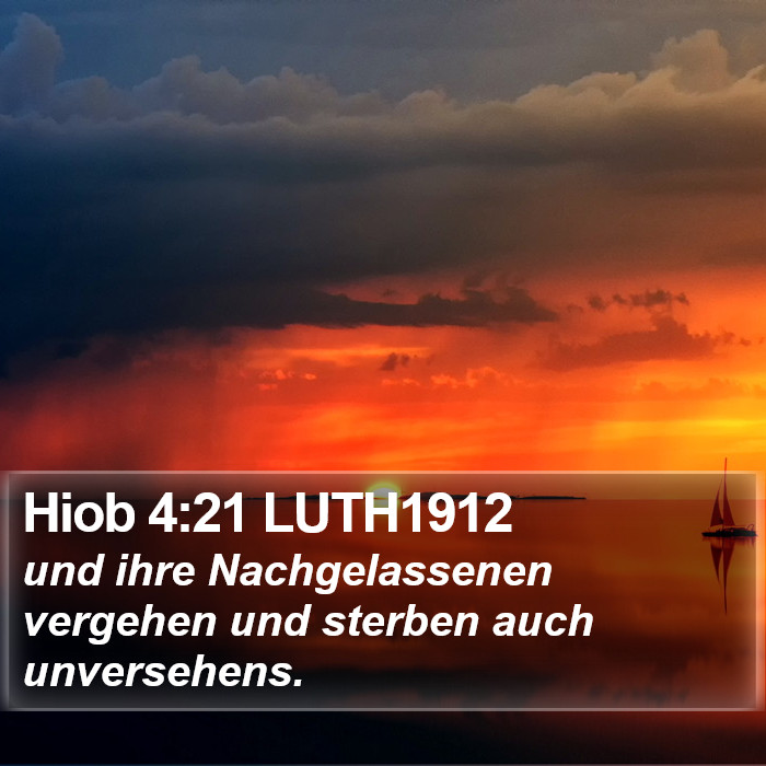 Hiob 4:21 LUTH1912 Bible Study