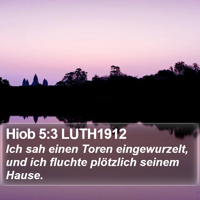 Hiob 5:3 LUTH1912 Bible Study